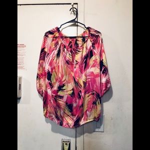 Vince Camuto multi colored fuchsia tunic